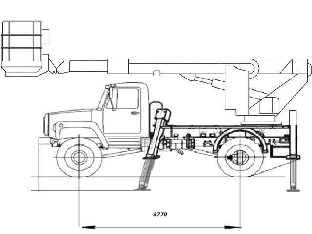 Автовышка ВС-18Т-01 18 м на базе ГАЗ-33086