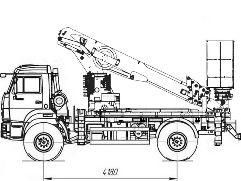 Автовышка Dasan CT-180S 18 м на базе КАМАЗ-43502