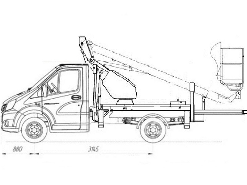 Автовышка ПМС-212-04 14 м на базе ГАЗель NEXT (ГАЗ-А21R23)