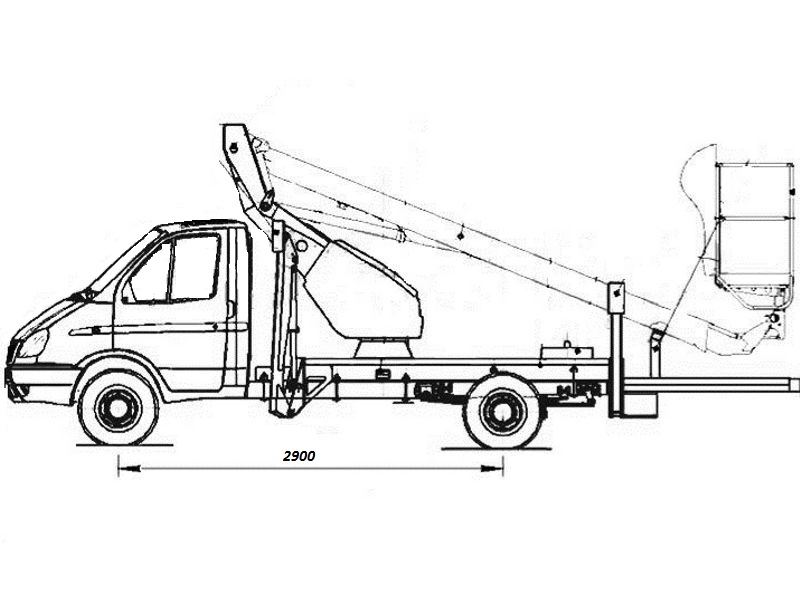 Автовышка ПМС-212-04 14 м на базе ГАЗ-33027
