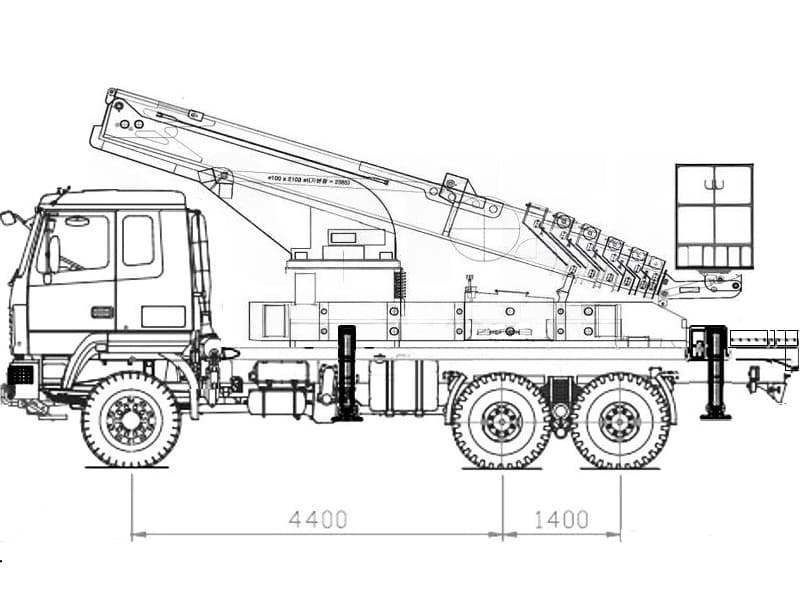 Автовышка Hansin HS3570 35 м на базе МАЗ-6318