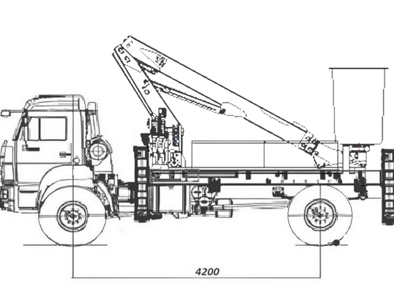 Автовышка Dasan DAP-130S 13 м на базе КАМАЗ-43253