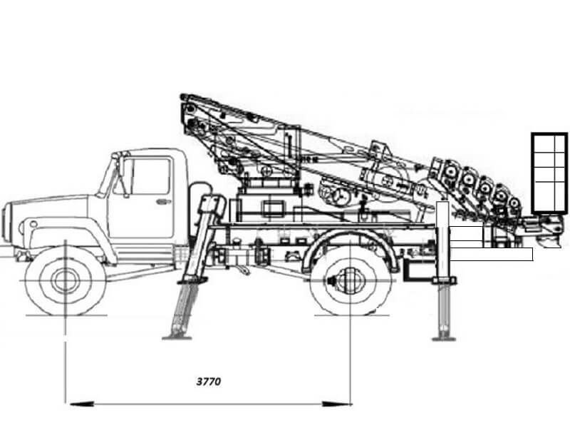 Автовышка Novas-250 25 м на базе ГАЗ-33086