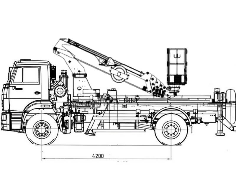Автовышка Dasan DS-220 21,3 м на базе КАМАЗ-4308
