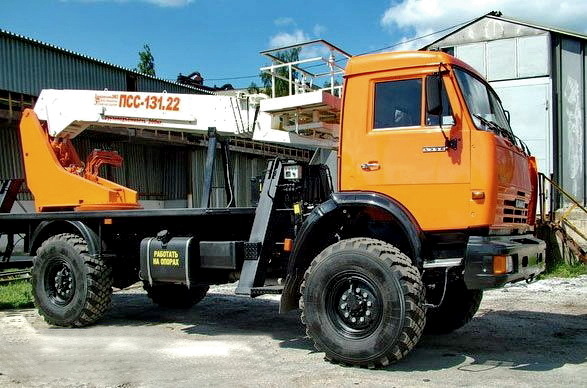 Автовышка ПСС-131.22Э 22 м на базе КАМАЗ-4326