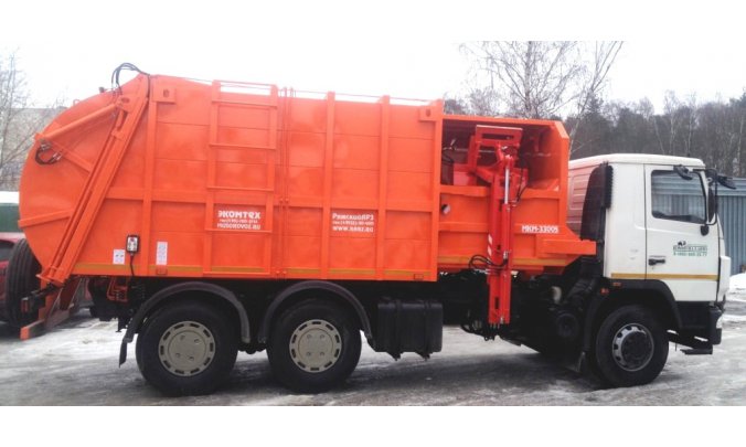 Мусоровоз МАЗ с боковой загрузкой МК-3553-11 (повыш.производительности)