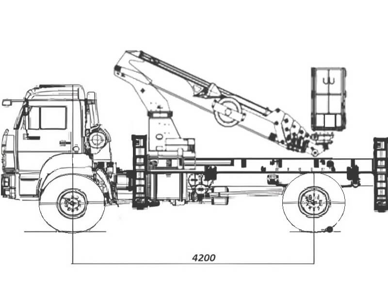 Автовышка Dasan DS-220 21,3 м на базе КАМАЗ-43253