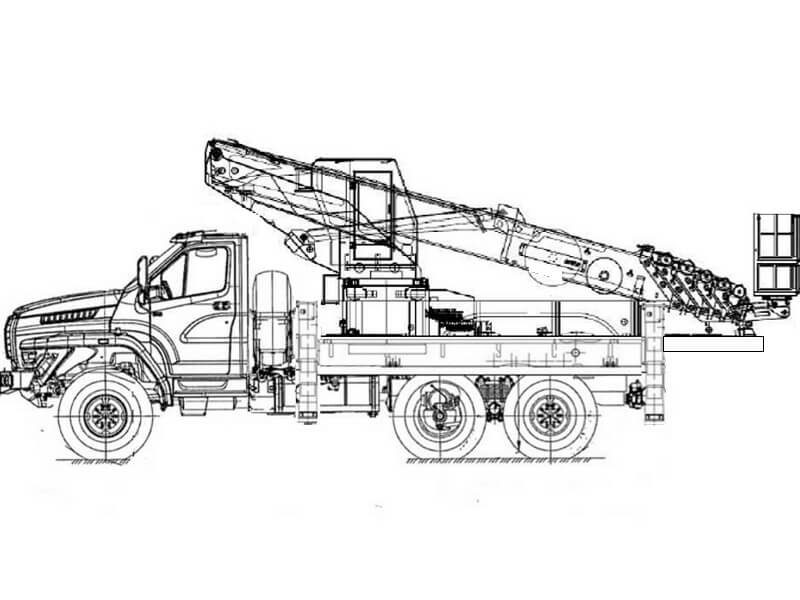 Автовышка Novas 460 45 м на базе УРАЛ-4320 NEXT