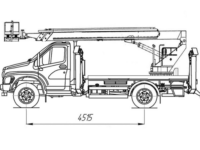 Автовышка ПСС-131.22Э 22 м на базе ГАЗон NEXT (ГАЗ-С41R13)