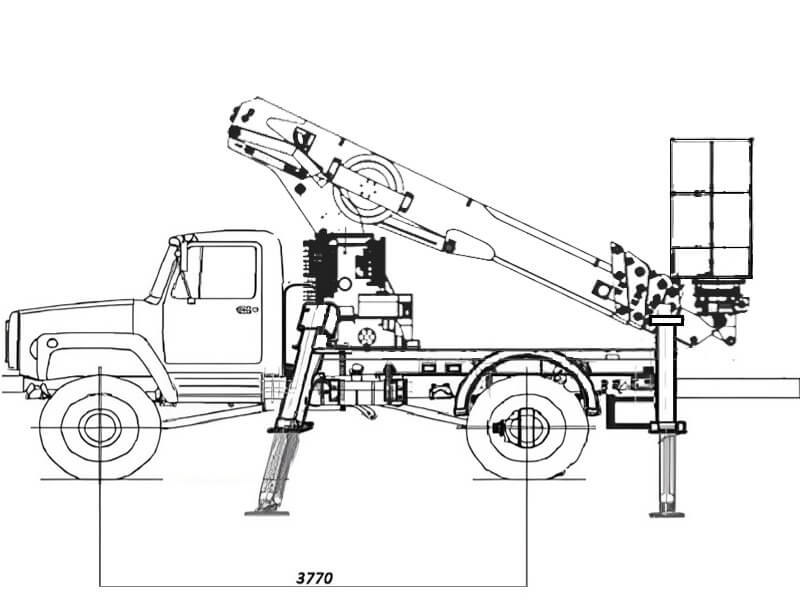 Автовышка Dasan CT-180S 18 м на базе ГАЗ-33086