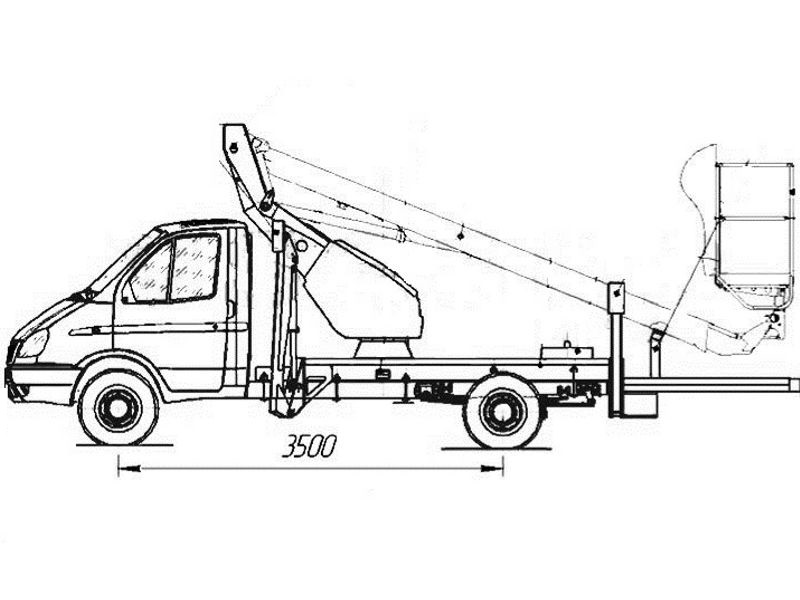 Автовышка ПМС-212-03 14 м на базе ГАЗ-33027
