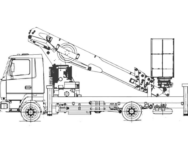 Автовышка Dasan CT-180S 18 м на базе МАЗ-4371