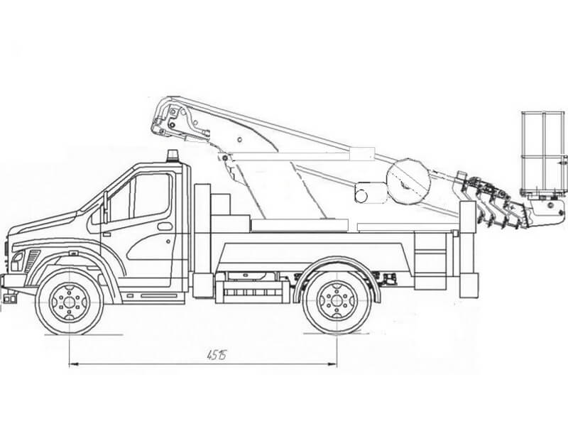 Автовышка Novas 210 21 м на базе ГАЗон NEXT ГАЗ-C41А23