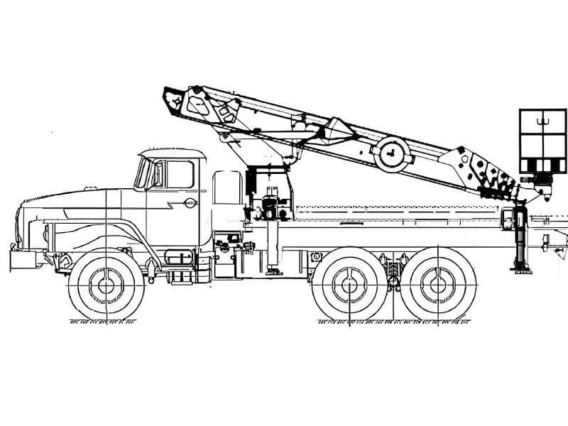 Автовышка Dasan DS-350 34,6 м на базе УРАЛ-4320