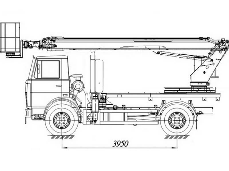 Автовышка Novas SJ-22 22 м на базе МАЗ-457043