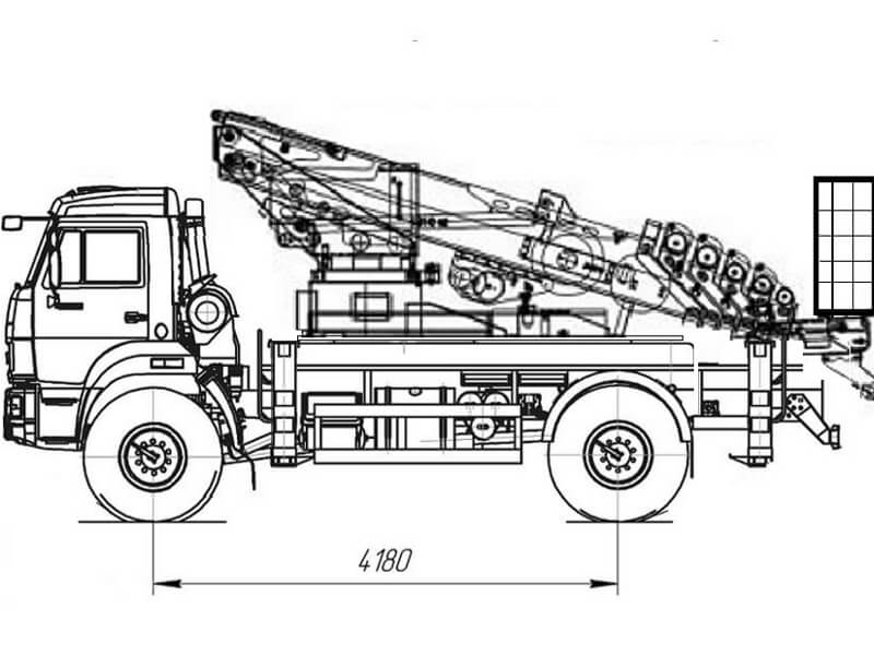 Автовышка Novas-250 25 м на базе КАМАЗ-43502