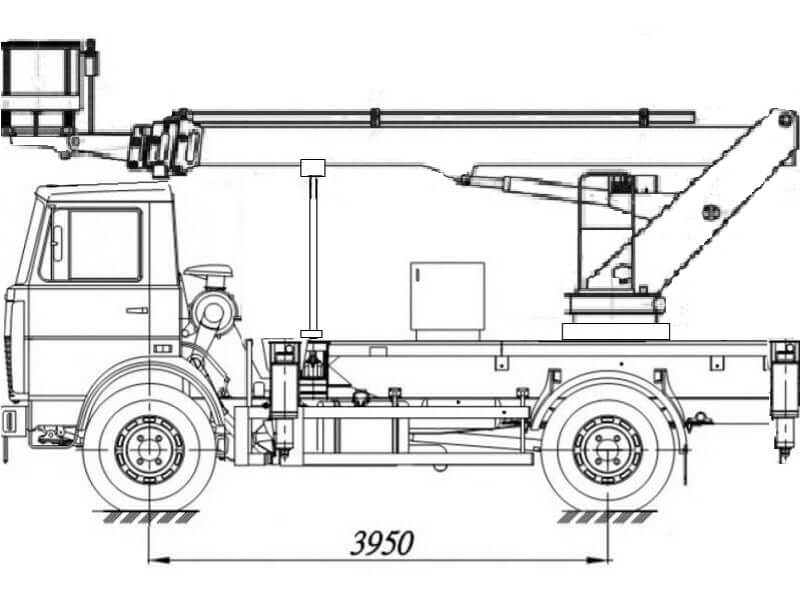 Автовышка ПСС-131.22Э 22 м на базе МАЗ-457043