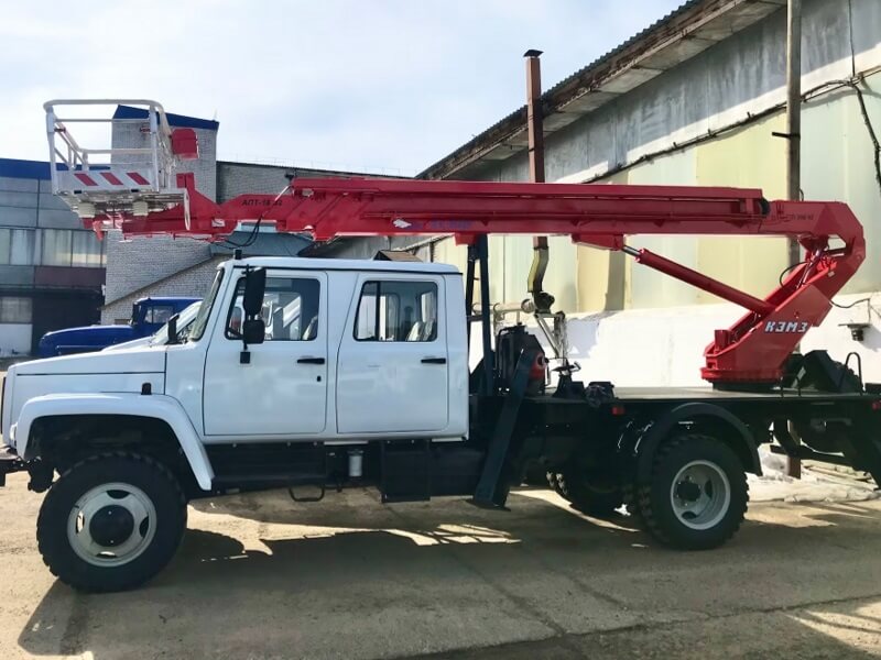 Автовышка КЭМЗ АПТ-18.02 18 м на базе ГАЗ-3309 ДК