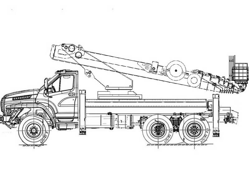 Автовышка Dasan DS-460 46 м на базе УРАЛ-4320 NEXT