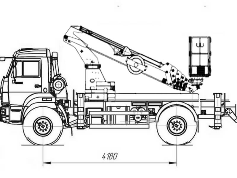 Автовышка Dasan DS-220 21,3 м на базе КАМАЗ-43502