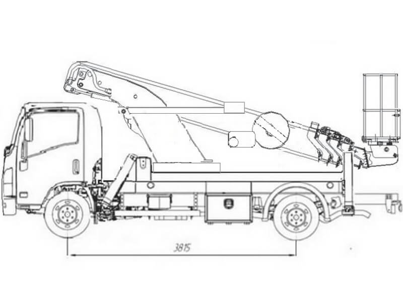 Автовышка Novas 210 21 м на базе Isuzu Elf