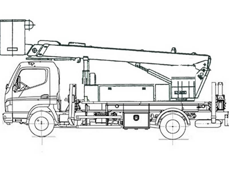 Автовышка AICHI SH138 13,8 м на базе Mitsubishi Fuso