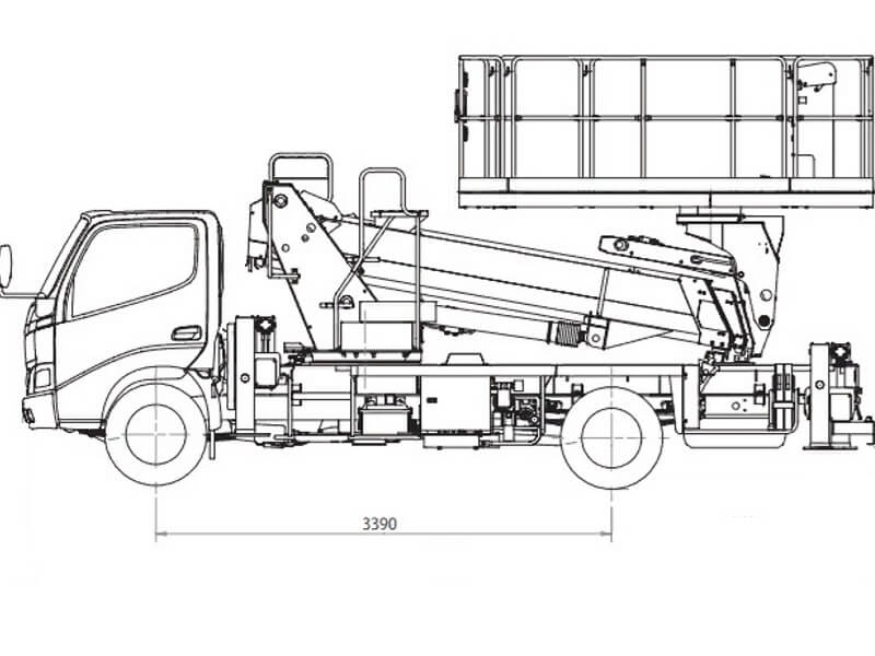 Автовышка AICHI TZ12C1RS 12 м на базе Isuzu Elf