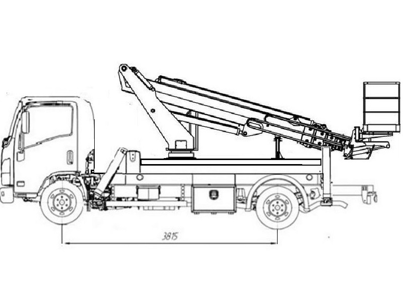Автовышка ВИПО-24-01 люлька назад 24 м на базе Isuzu Elf